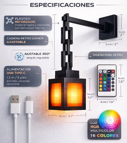Lámpara Pro-Gaming RGB