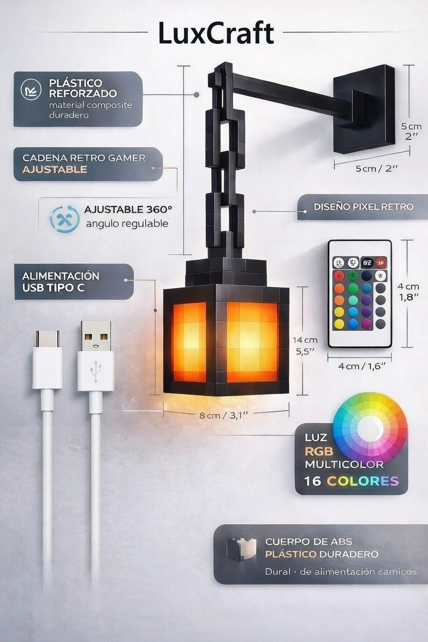 Lampara de Minecraft Ambiental